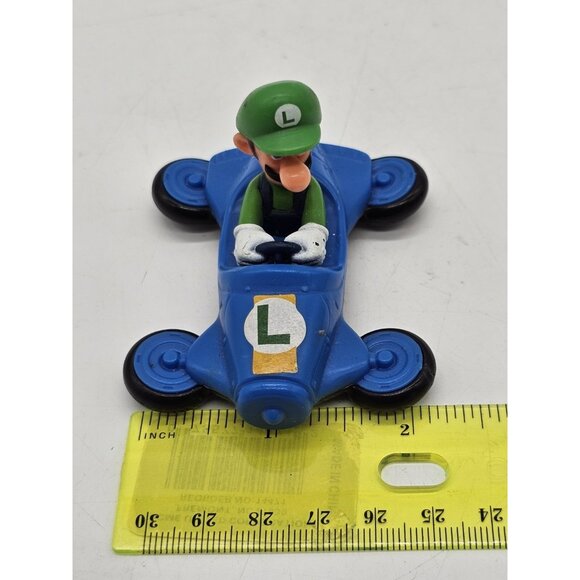 Vintage McDonald's Happy Meals Toy Luigi In Car Pair Nintendo Cake Topper - Picture 6 of 6